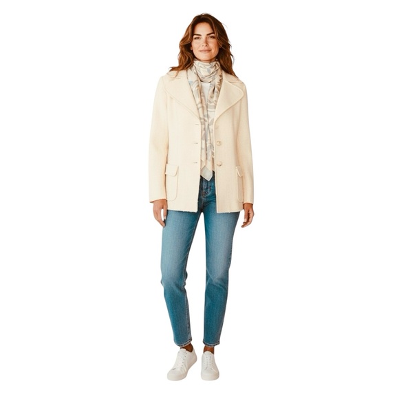 Talbots Jackets & Blazers - Talbots Wool Blazer Cream Size 10